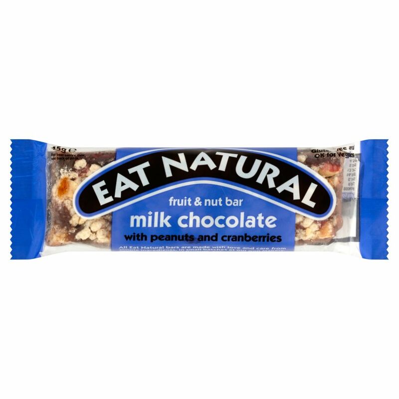 Eat Natural Fruit & Nut Bar Milk Chocolate with Peanuts and Cranberries 45g
