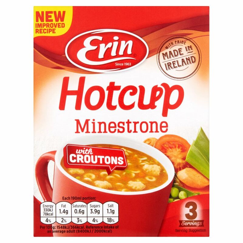 Erin Hotcup Minestrone with Croutons 64g Erin Hotcup Minestrone with Croutons 64g