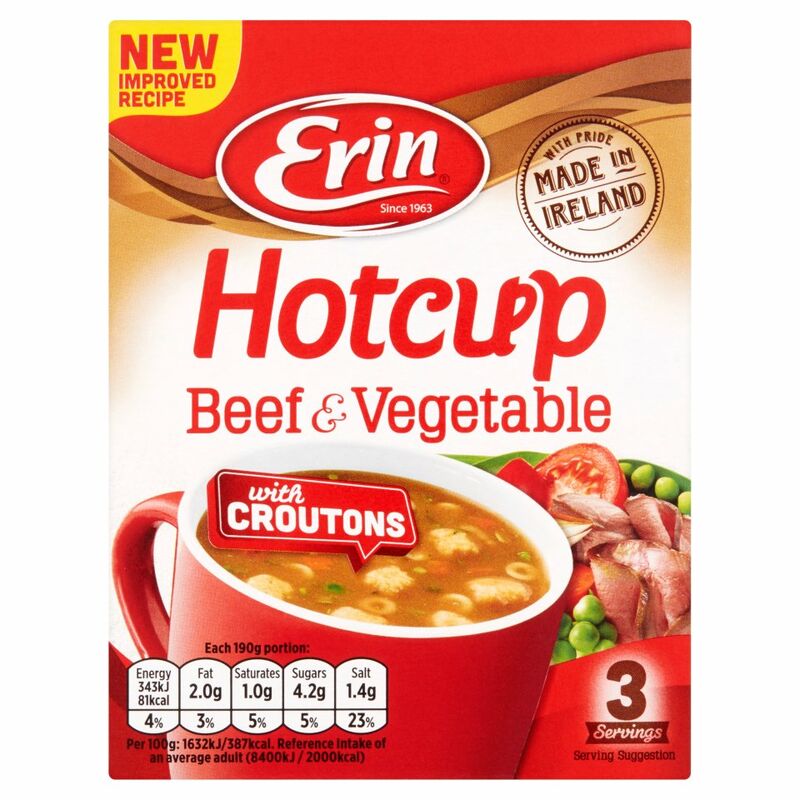Erin Hotcup Beef & Vegetable with Croutons 63g