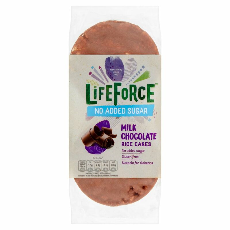Lifeforce No Added Sugar Milk Chocolate Rice Cakes 100g