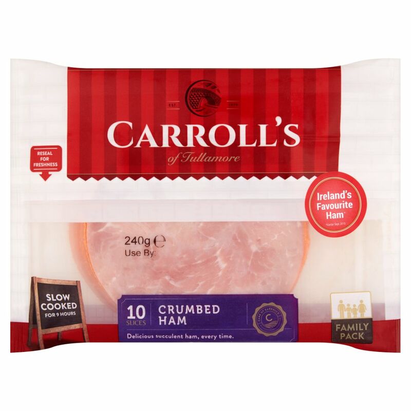 Carroll's Crumbed Ham 10 Slices Family Pack 240g