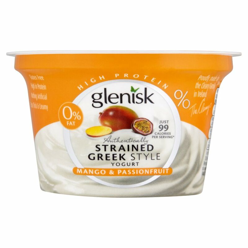 Glenisk Authentically Strained Greek Style Yogurt Mango & Passionfruit 150g