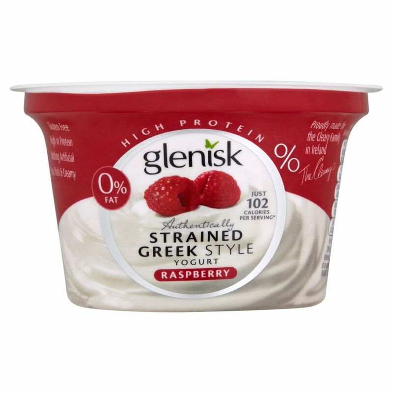 Glenisk Authentically Strained Greek Style Yogurt Raspberry 150g