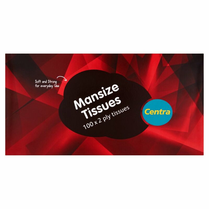 Centra Mansize Tissues 100 x 2 Ply Tissues Centra Mansize Tissues 100 x 2 Ply Tissues