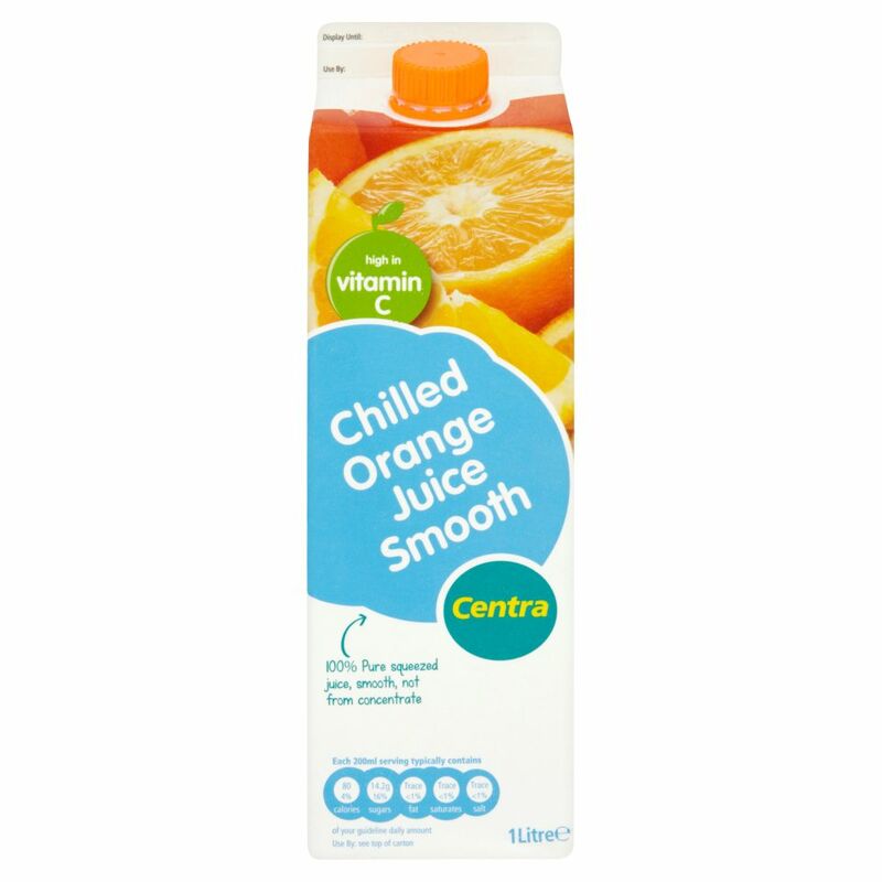 Centra Chilled Orange Juice Smooth 1 Litre Centra Chilled Orange Juice Smooth 1 Litre