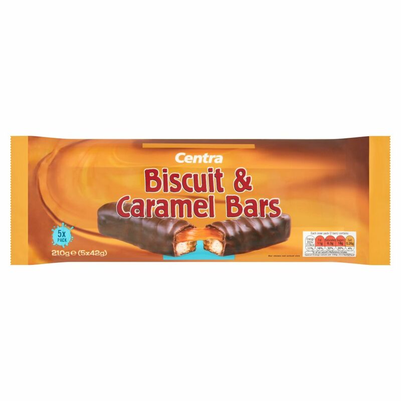 Centra Biscuit & Caramel Bars 5 x 42g (210g)