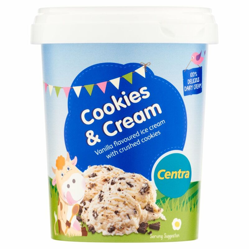Centra Cookies & Cream Ice Cream 500ml Centra Cookies & Cream Ice Cream 500ml