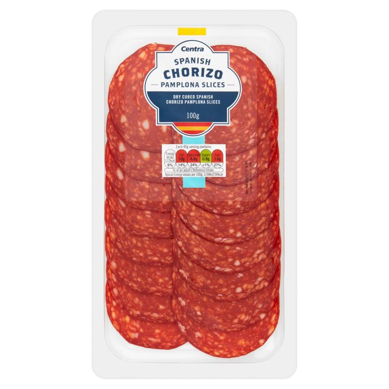 Centra Spanish Chorizo Pamplona Slices 100g
