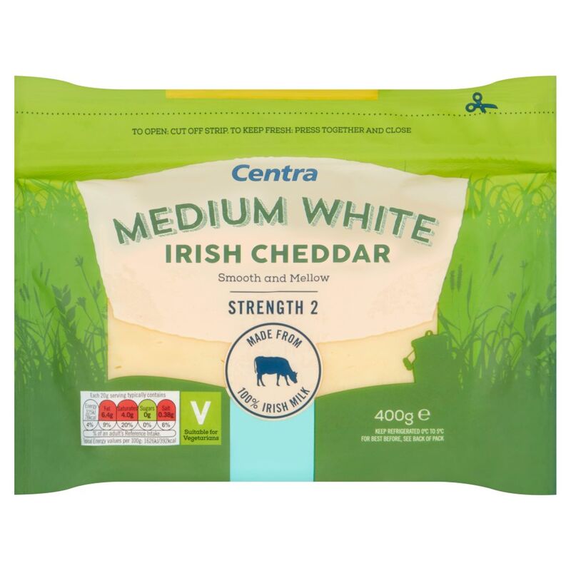 Centra Medium White Irish Cheddar 400g