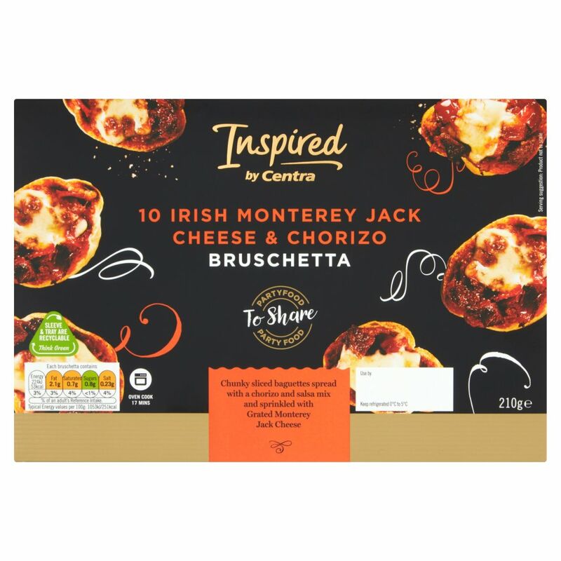 Inspired by Centra 10 Irish Monterey Jack Cheese & Chorizo Bruschetta 210g