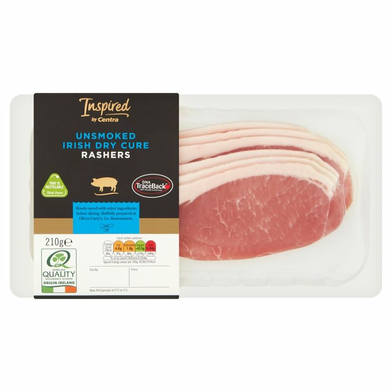 Centra Inspired Unsmoked Irish Dry Cure Rashers 210g