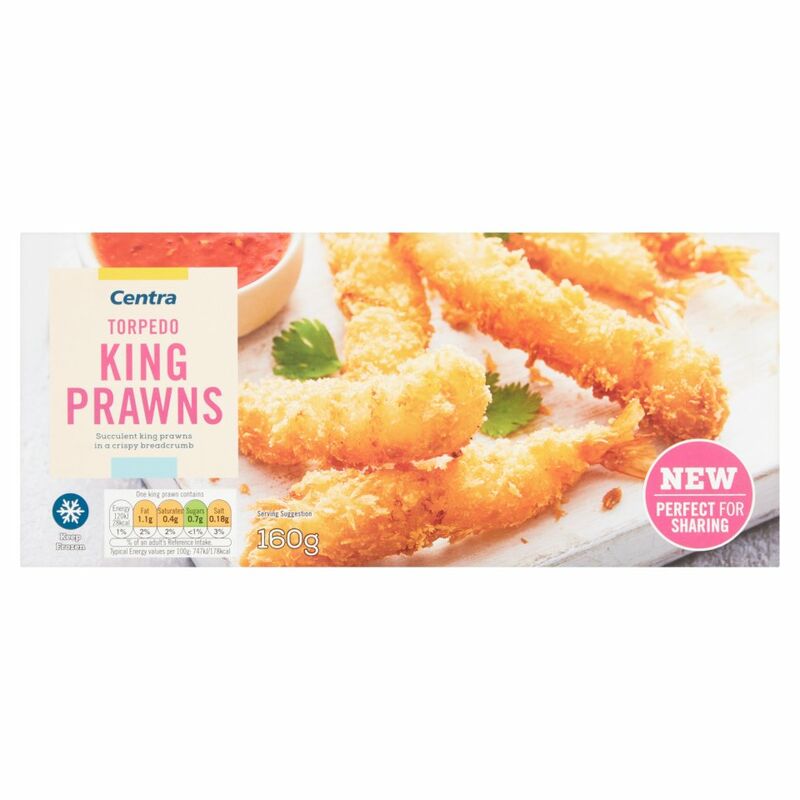 Centra Torpedo King Prawns 160g