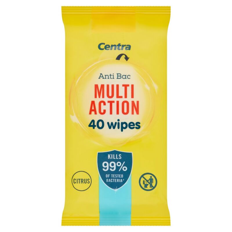 Centra Anti Bac Multi Action 40 Wipes Citrus