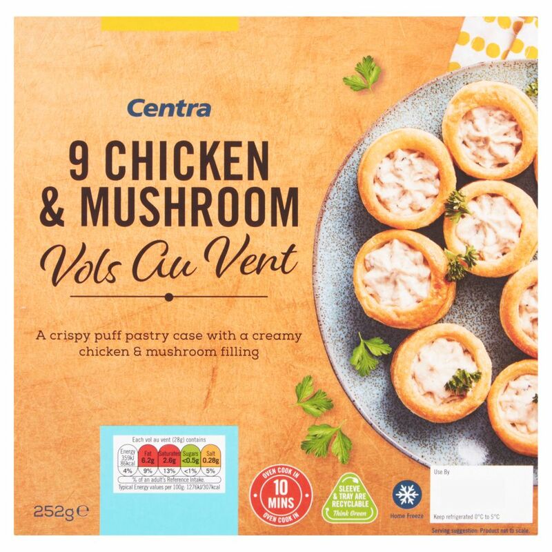 Centra 9 Chicken & Mushroom Vols Au Vent 252g