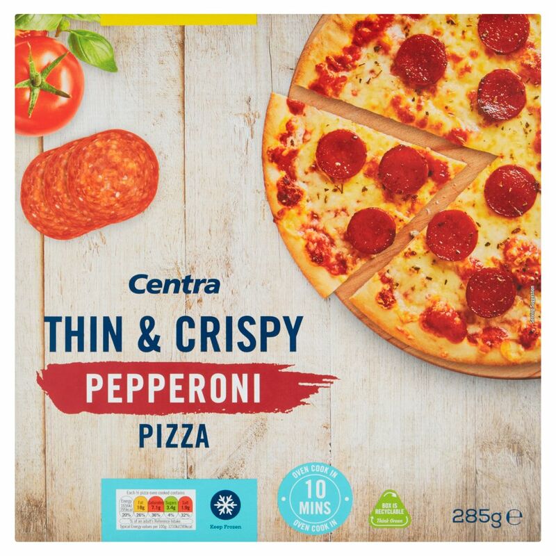 Centra Thin & Crispy Pepperoni Pizza 285g