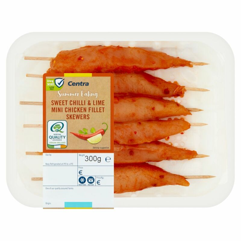Centra Sweet Chilli & Lime Mini Chicken Fillet Skewers 300g