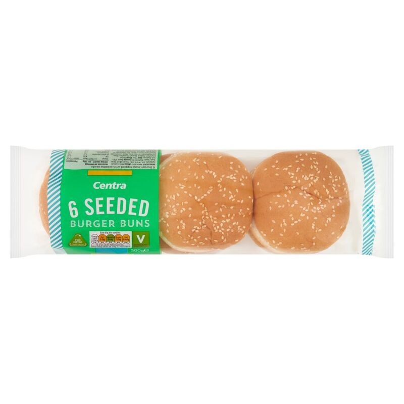 Centra  6 Seeded Burger Buns 300g