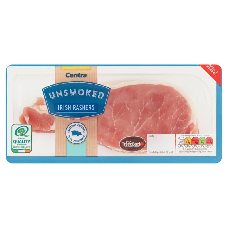 Centra Unsmoked Irish Rashers 200g