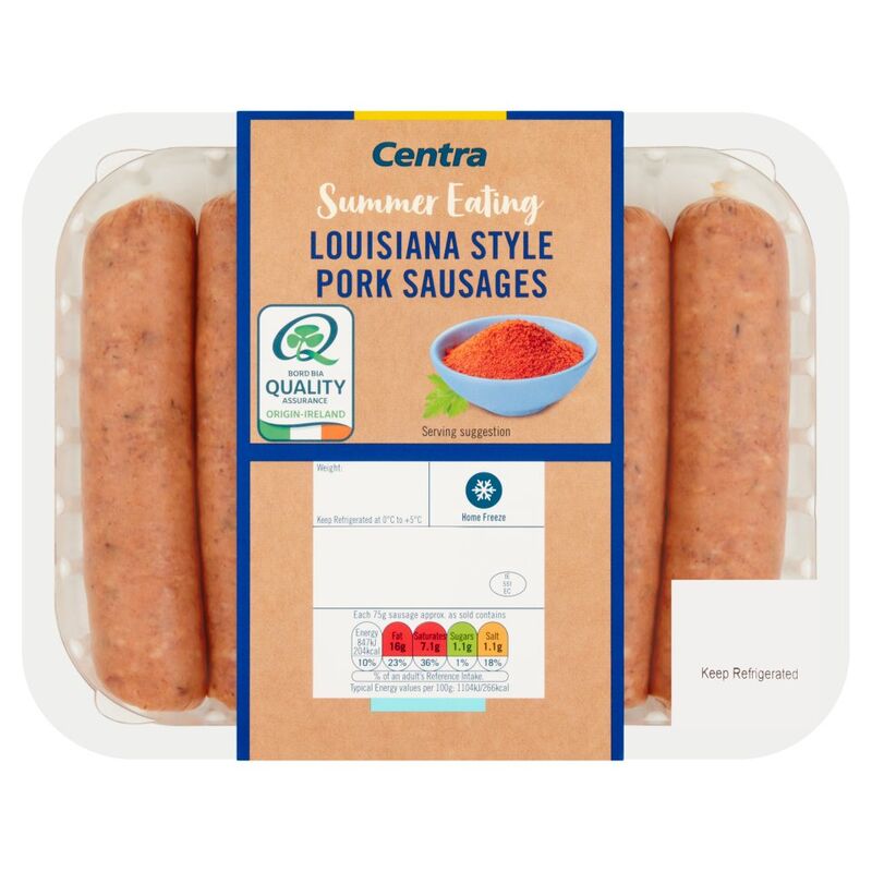 Centra Summer Eating Louisiana Style Pork Sausages 454g