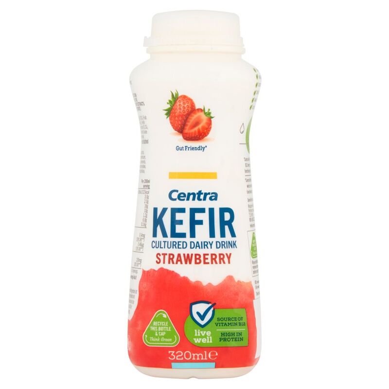Centra Strawberry Kefir Cultured Dairy Drink 320ml