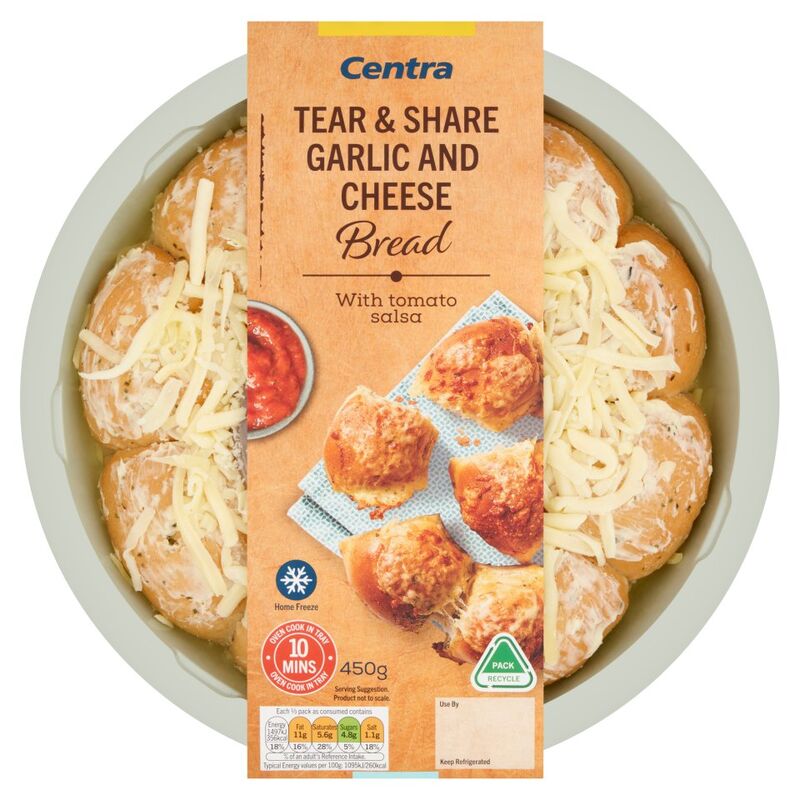 Centra Tear & Share Garlic and Cheese Bread with Tomato Salsa 450g