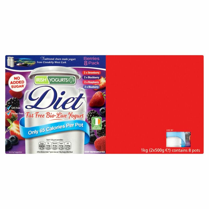 Irish Yogurt Diet Berries 8x125g Centra