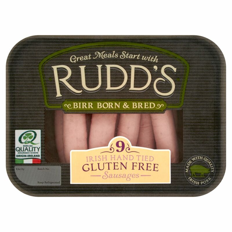 Rudd's 9 Irish Hand Tied Gluten Free Sausages 324g Rudd's 9 Irish Hand Tied Gluten Free Sausages 324g