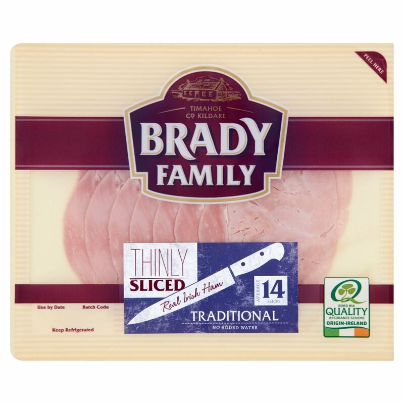 Brady Family Traditional Thinly Sliced Real Irish Ham 140g Brady Family Traditional Thinly Sliced Real Irish Ham 140g