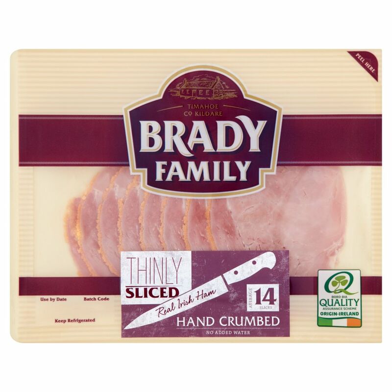 Brady Family Hand Crumbed Thinly Sliced Real Irish Ham 140g Brady Family Hand Crumbed Thinly Sliced Real Irish Ham 140g