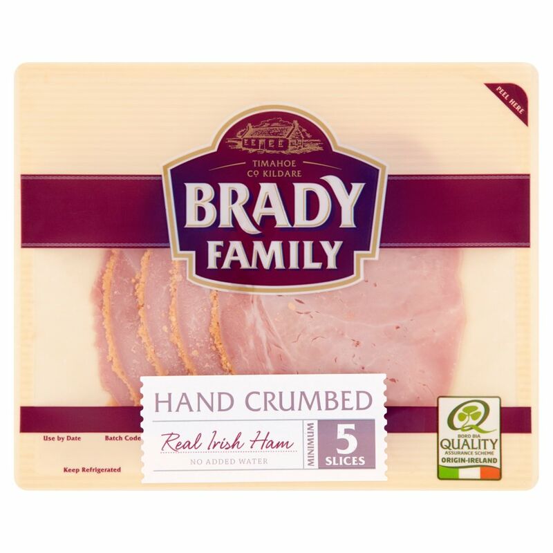 Brady Family Hand Crumbed Real Irish Ham Minimum 5 Slices 90g