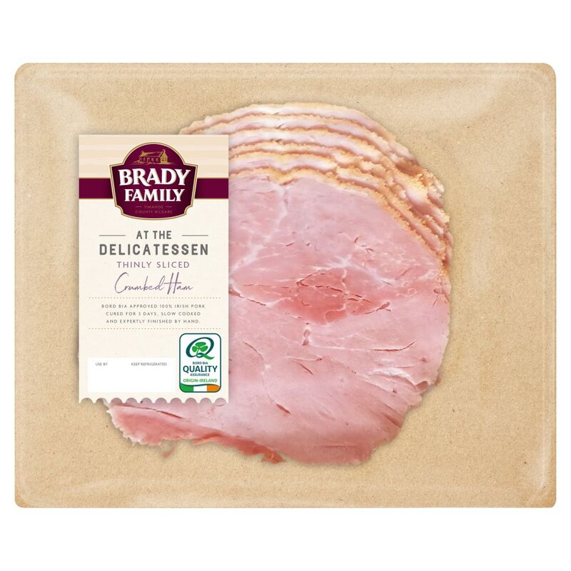 BRADY FAMILY At the Delicatessen Thinly Sliced Crumbed Ham 120g
