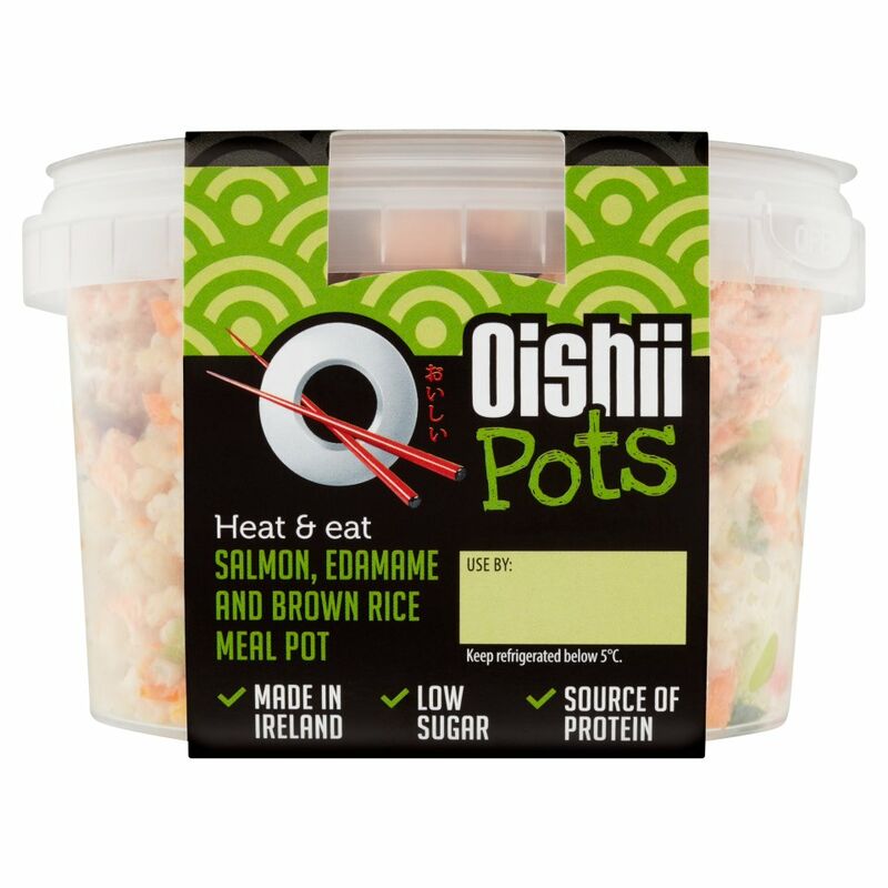 Oishii Pots Salmon, Edamame & Brown Rice Meal Pot 285g Oishii Pots Salmon, Edamame & Brown Rice Meal Pot 285g
