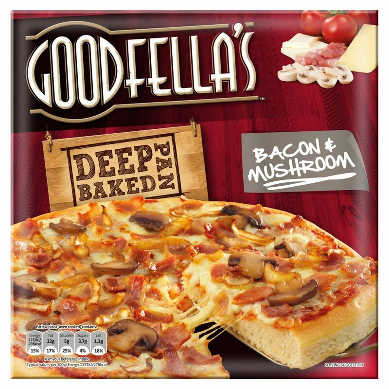 Goodfella's Fully Loaded Deep Pan Baked Bacon & Mushroom Pizza 430g