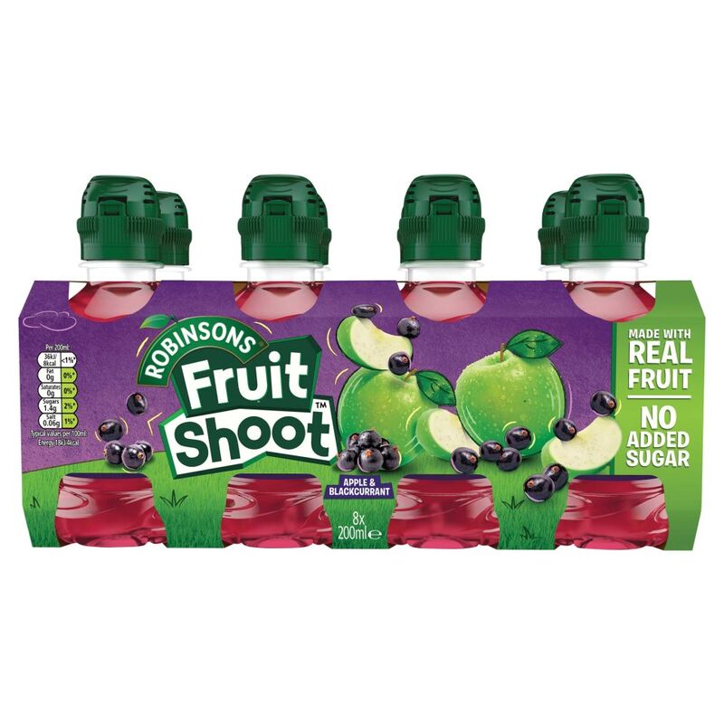 Robinsons Fruit Shoot Apple & Blackcurrant Soft Drink 8 x 200 ml e