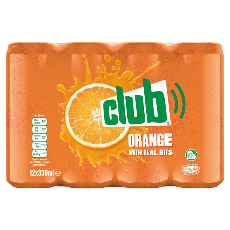 Club Orange with Real Bits 12 x 330ml