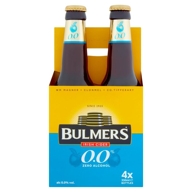 Bulmers Irish Cider 0.0% Zero Alcohol 4 x 330ml