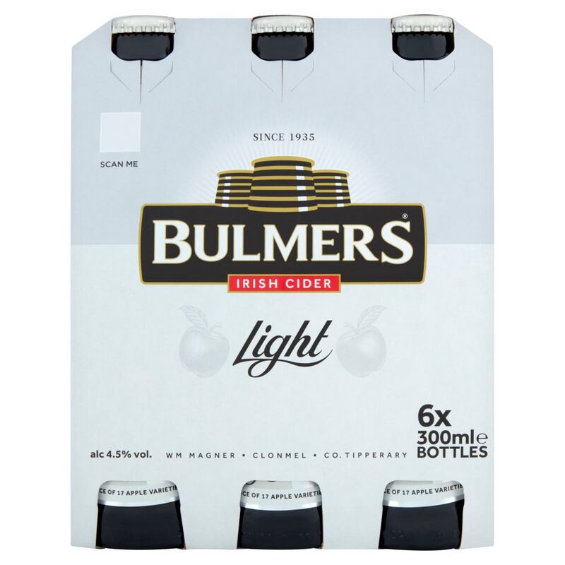 Bulmers Irish Cider Light 6 x 300ml