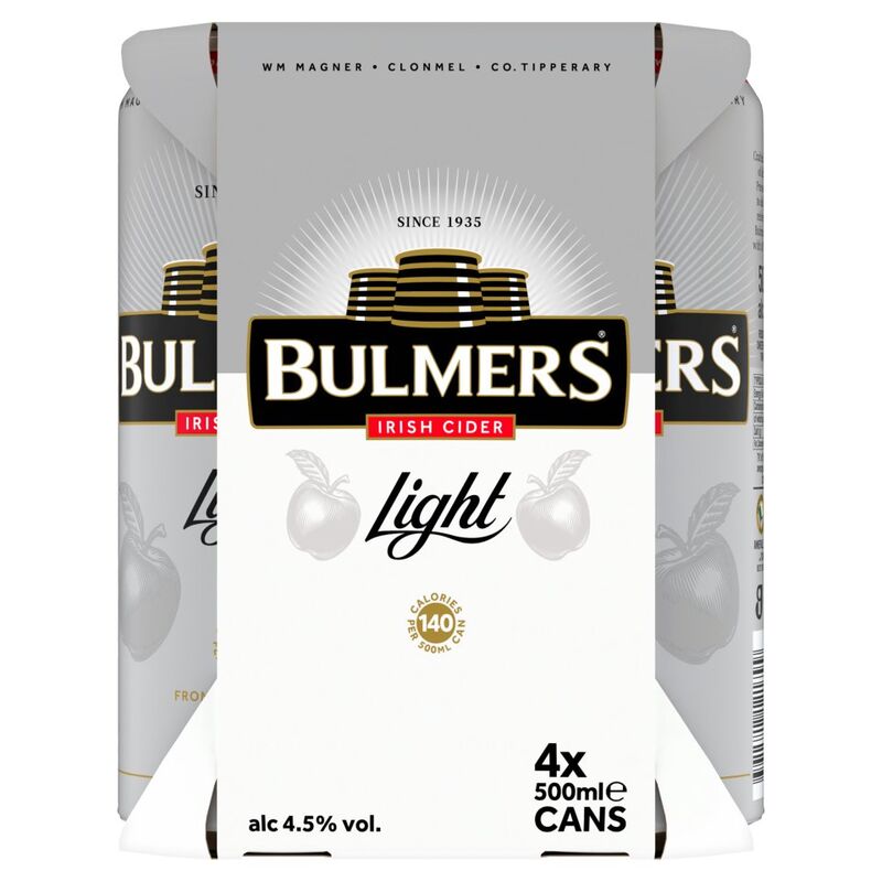 Bulmers Irish Cider Light 4 x 500ml