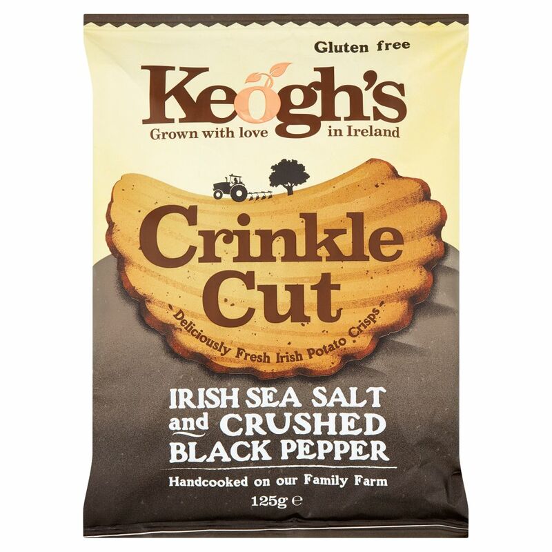 Keogh's Crinkle Cut Irish Sea Salt & Crushed Black Pepper 125g