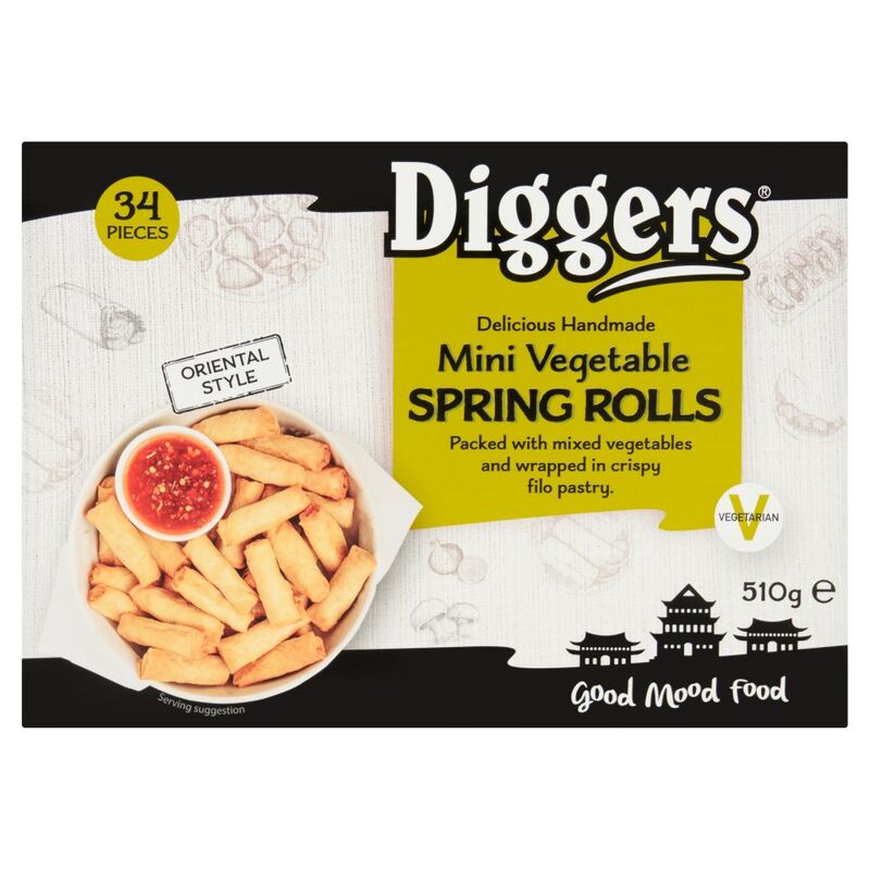 Diggers Mini Vegetable Spring Rolls 510g