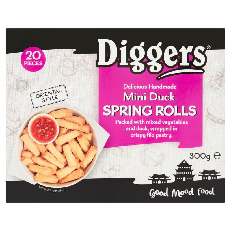 Diggers Mini Duck Spring Rolls 300g