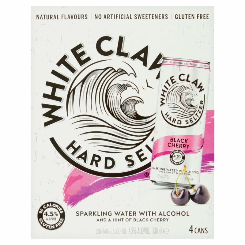 White Claw Hard Seltzer Black Cherry 4 x 330ml