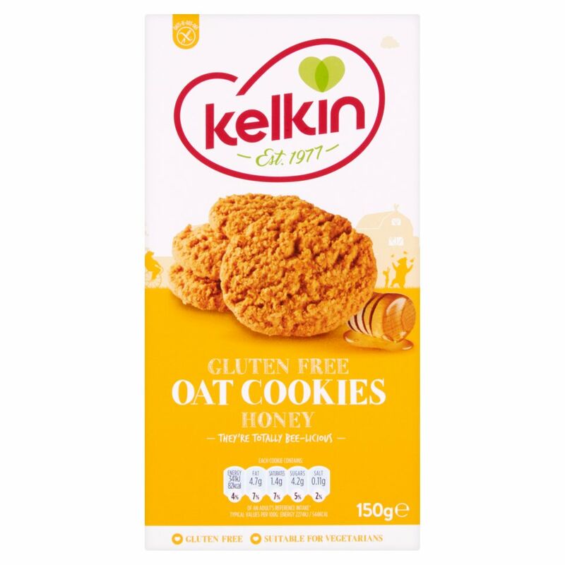 Kelkin Gluten Free Oat Cookie With Honey 150g Centra