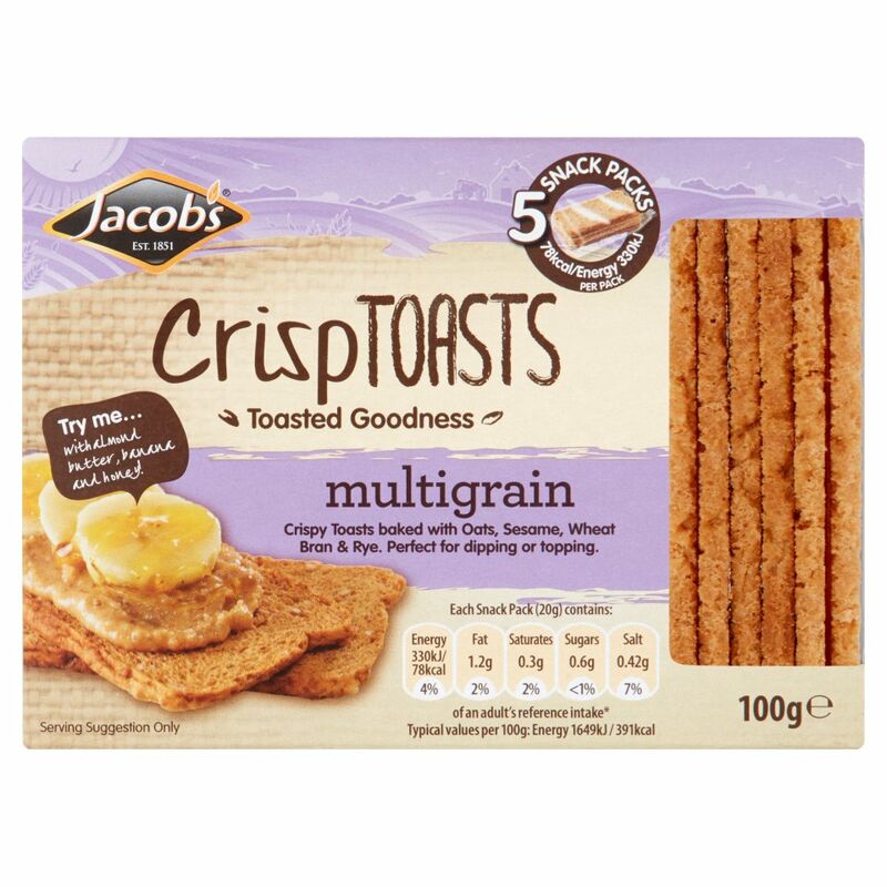 Jacob's Crisptoasts Multigrain 100g Jacob's Crisptoasts Multigrain 100g