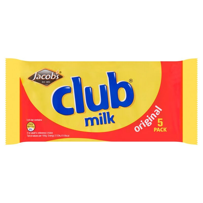 Jacob's Club Milk Original 5 x 22g (110g)