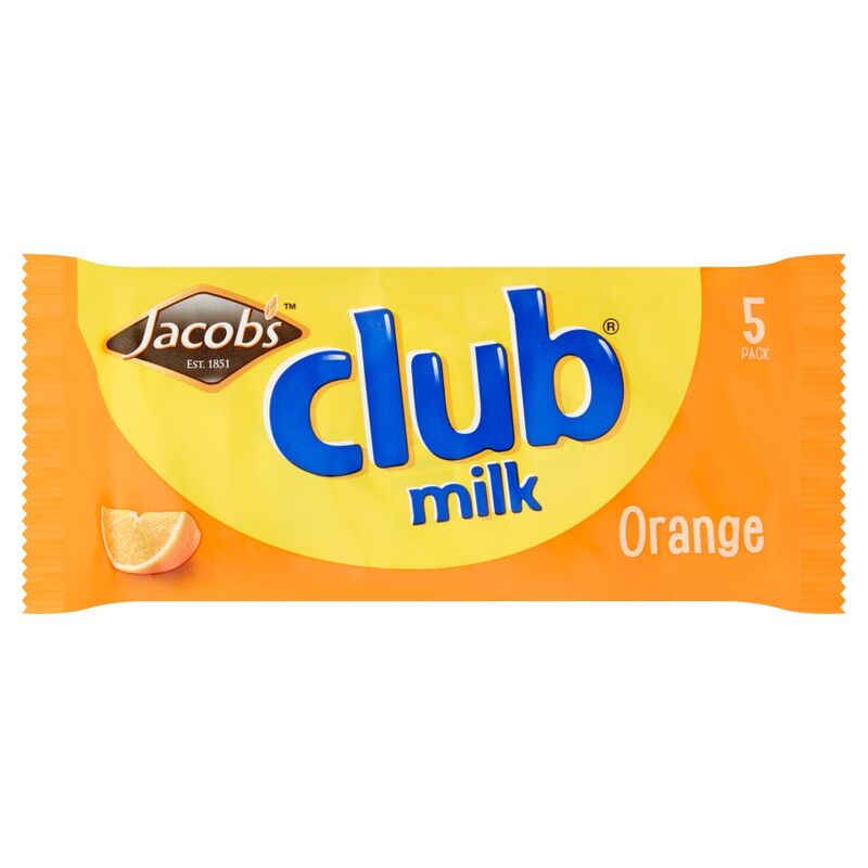 Jacob's Club Milk Orange 5 x 22g (110g)