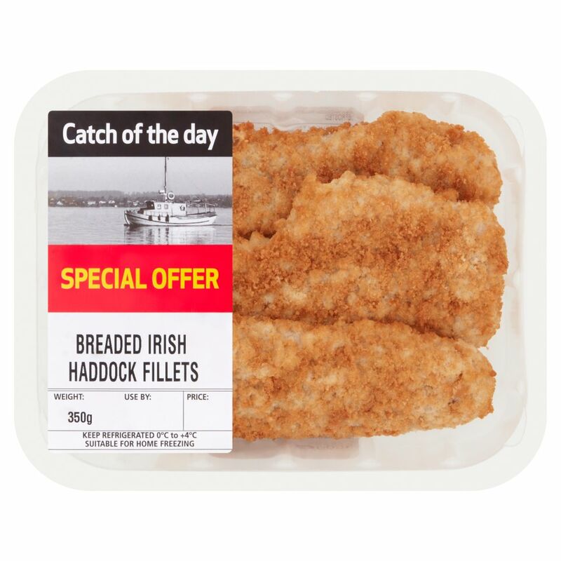 Catch of the Day Breaded Irish Haddock Fillets 350g