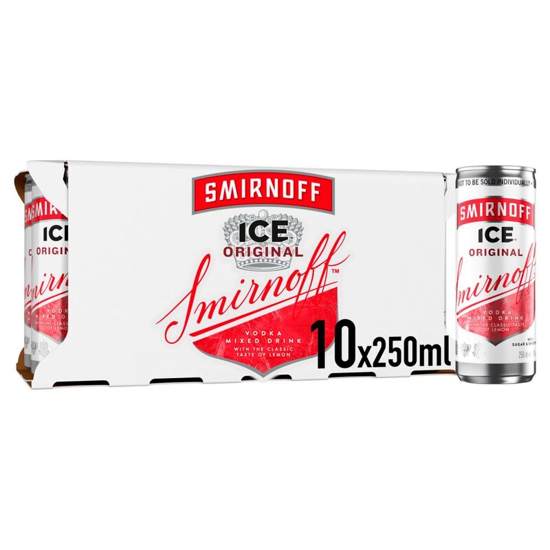 Smirnoff Ice Original Vodka Mixed Drink 10x250ml Can