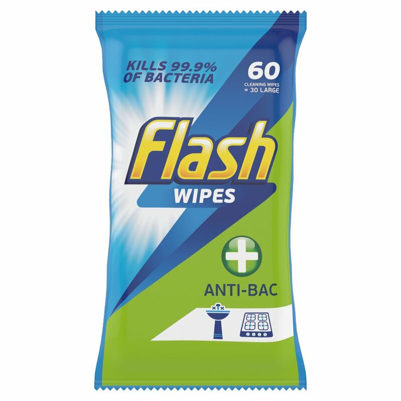Flash Anti-Bacterial Cleaning Wipes 60X