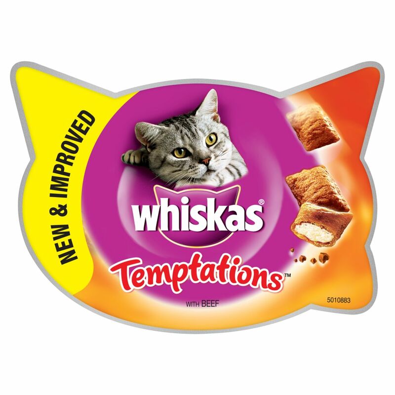 WHISKAS® Temptations Cat Treats with Beef 60g WHISKAS® Temptations Cat Treats with Beef 60g
